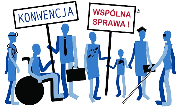 Logo projektu Wdrażanie Konwencji ONZ o prawach osób niepełnosprawnych-wspólna sprawa